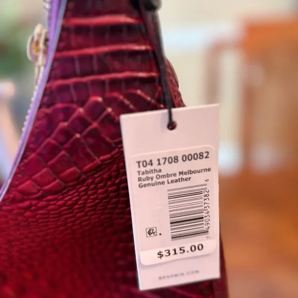 NWT Brahmin Tabitha Ruby Ombré Melbourne Shoulder Bag - Picture 4 of 10